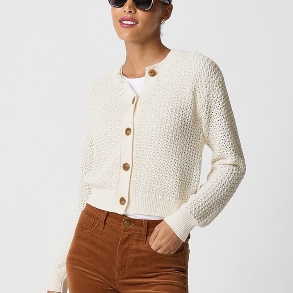 J. Crew Crochet Cardigan Sweater